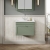 Nuie Classique Wall Hung 1-Drawer Vanity Unit with Traditional Basin 600mm Wide Satin Green - 1 Tap Hole | Thumbnail Image