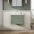 Nuie Classique Wall Hung 1-Drawer Vanity Unit with Traditional Basin 600mm Wide Satin Green - 3 Tap Hole | Thumbnail Image