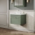 Nuie Classique Wall Hung 1-Drawer Vanity Unit with Traditional Basin 600mm Wide Satin Green - 3 Tap Hole | Thumbnail Image