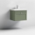 Nuie Classique Wall Hung 1-Drawer Vanity Unit with 1TH Contemporary Basin 600mm Wide - Satin Green | Thumbnail Image