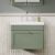 Nuie Classique Wall Hung 1-Drawer Vanity Unit with 3TH Contemporary Basin 600mm Wide - Satin Green | Thumbnail Image