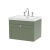 Nuie Classique Wall Hung 1-Drawer Vanity Unit with 3TH Contemporary Basin 600mm Wide - Satin Green | Thumbnail Image
