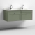 Nuie Classique Satin Green 1200mm Wall Hung Vanity Unit with White Marble Top Basin