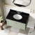 Nuie Classique Wall Hung 1-Drawer Vanity Unit with 1TH Black Marble Top Basin 800mm Wide - Satin Green | Thumbnail Image