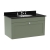 Nuie Classique Wall Hung 1-Drawer Vanity Unit with 3TH Black Marble Top Basin 800mm Wide - Satin Green