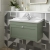 Nuie Classique Wall Hung 1-Drawer Vanity Unit with Traditional Basin 800mm Wide Satin Green - 1 Tap Hole