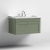 Nuie Classique Wall Hung 1-Drawer Vanity Unit with Traditional Basin 800mm Wide Satin Green - 3 Tap Hole