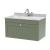 Nuie Classique Wall Hung 1-Drawer Vanity Unit with 1TH Grey Marble Top Basin 800mm Wide - Satin Green
