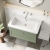 Nuie Classique Wall Hung 1-Drawer Vanity Unit with Traditional Basin 800mm Wide Satin Green - 0 Tap Hole | Thumbnail Image