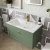 Classique 800mm 1-Drawer Wall Hung Vanity Unit with Stone Basin