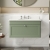 Nuie Classique Wall Hung 1-Drawer Vanity Unit with 3TH White Round Marble Top Basin 800mm Wide - Satin Green | Thumbnail Image