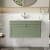 Nuie Classique Wall Hung 1-Drawer Vanity Unit with 1TH White Square Marble Top Basin 800mm Wide - Satin Green | Thumbnail Image