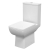 Nuie Cleo Comfort Height Close Coupled Toilet Pan with Push Button Cistern - Excluding Seat | Thumbnail Image