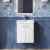 Nuie Core Wall Hung 2-Door Vanity Unit with Thin Edge Basin 500mm Wide - Gloss White | Thumbnail Image