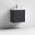 Nuie Core Wall Hung 2-Door Vanity Unit with Thin Edge Basin 600mm Wide - Satin Anthracite