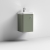 Nuie Core Wall Hung 1-Door Vanity Unit with Thin Edge Basin 400mm Wide - Satin Green