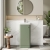 Nuie Core Floor Standing 1-Door Vanity Unit with Thin Edge Basin 400mm Wide - Satin Green | Thumbnail Image
