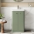 Nuie Core Floor Standing 2-Door Vanity Unit with Thin Edge Basin 500mm Wide - Satin Green | Thumbnail Image