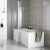 Nuie Cove L-Shaped Shower Bath Hinged Screen 1700mm x 700mm/850mm - Left Handed (inc Leg Set) | Thumbnail Image
