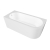 Nuie Crescent J-Shaped Back-to-Wall Bath and Panel 1600mm x 725mm - Left Handed | Thumbnail Image