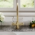 Nuie Cruciform Kitchen Sink Mixer Tap Lever Handle - Brushed Brass | Thumbnail Image