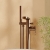 Nuie Cyprus Fluted Freestanding Bath Shower Mixer Tap with Shower Kit - Brushed Bronze | Thumbnail Image