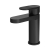 Nuie Cyprus Fluted Mono Basin Mixer Tap with Push Button Waste - Matt Black