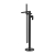 Nuie Cyprus Fluted Freestanding Bath Shower Mixer Tap with Shower Kit - Matt Black
