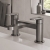 Nuie Cyprus Fluted Pillar Mounted Bath Filler Tap - Brushed Pewter | Thumbnail Image