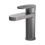 Nuie Cyprus Fluted Mono Basin Mixer Tap with Push Button Waste - Brushed Pewter