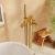 Nuie Cyprus Fluted Freestanding Bath Shower Mixer Tap with Shower Kit - Brushed Brass | Thumbnail Image