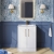 Nuie Deco Floor Standing 2-Door Vanity Unit with Basin-2 600mm Wide - Satin White | Thumbnail Image