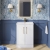 Nuie Deco Floor Standing 2-Door Vanity Unit with Basin-3 600mm Wide - Satin White | Thumbnail Image
