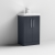 Nuie Deco Floor Standing 2-Door Vanity Unit with Basin-3 500mm Wide - Satin Anthracite