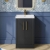 Nuie Deco Floor Standing 2-Door Vanity Unit with Basin-3 500mm Wide - Satin Anthracite