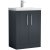 Nuie Deco Floor Standing 2-Door Vanity Unit with Basin-1 600mm Wide - Satin Anthracite