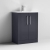 Nuie Deco Floor Standing 2-Door Vanity Unit with Basin-4 600mm Wide - Satin Anthracite