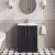 Nuie Deco Floor Standing 2-Door Vanity Unit with Basin-4 600mm Wide - Satin Anthracite | Thumbnail Image