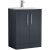 Nuie Deco Floor Standing 2-Door Vanity Unit with Basin-4 600mm Wide - Satin Anthracite