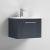Nuie Deco Wall Hung 1-Drawer Vanity Unit with Basin-4 500mm Wide - Satin Anthracite