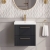 Nuie Deco Wall Hung 2-Drawer Vanity Unit with Basin-3 500mm Wide - Satin Anthracite