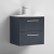 Nuie Deco Wall Hung 2-Drawer Vanity Unit with Basin-4 500mm Wide - Satin Anthracite
