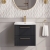 Nuie Deco Wall Hung 2-Drawer Vanity Unit with Basin-4 500mm Wide - Satin Anthracite
