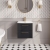 Nuie Deco Wall Hung 2-Drawer Vanity Unit with Basin-4 500mm Wide - Satin Anthracite | Thumbnail Image
