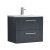 Nuie Deco Wall Hung 2-Drawer Vanity Unit with Basin-4 600mm Wide - Satin Anthracite