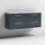 Nuie Deco Wall Hung 4-Drawer Vanity Unit with Bellato Grey Worktop 1200mm Wide - Satin Anthracite | Thumbnail Image
