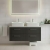 Nuie Deco Wall Hung 4-Drawer Vanity Unit with Bellato Grey Worktop 1200mm Wide - Satin Anthracite | Thumbnail Image