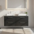 Nuie Deco Wall Hung 4-Drawer Vanity Unit with Carrera Marble Worktop 1200mm Wide - Satin Anthracite | Thumbnail Image
