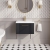 Nuie Deco Wall Hung 1-Drawer Vanity Unit with Basin-1 600mm Wide - Satin Anthracite