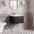 Nuie Deco Wall Hung 1-Drawer Vanity Unit with Basin-1 600mm Wide - Satin Anthracite